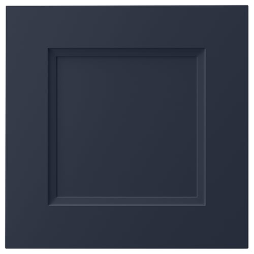 AXSTAD blue kitchen door, fibe & foil, inset panel, modern/traditional.