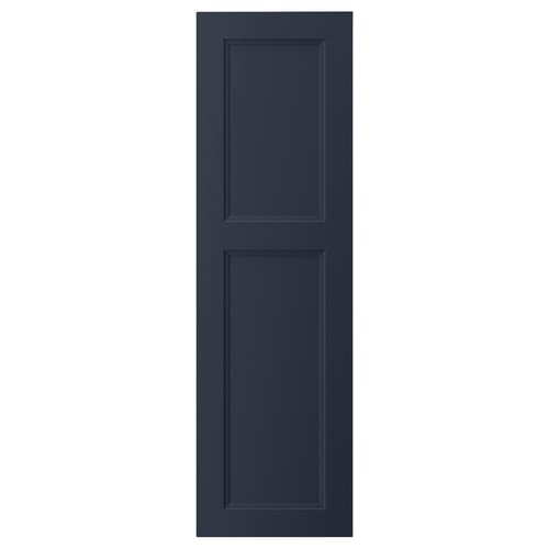 AXSTAD: navy blue, rectangular, inset panel kitchen cabinet. Matt finish with soft lines.