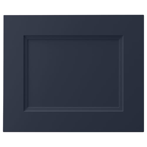 AXSTAD navy blue kitchen door with inset panel, matt finish.