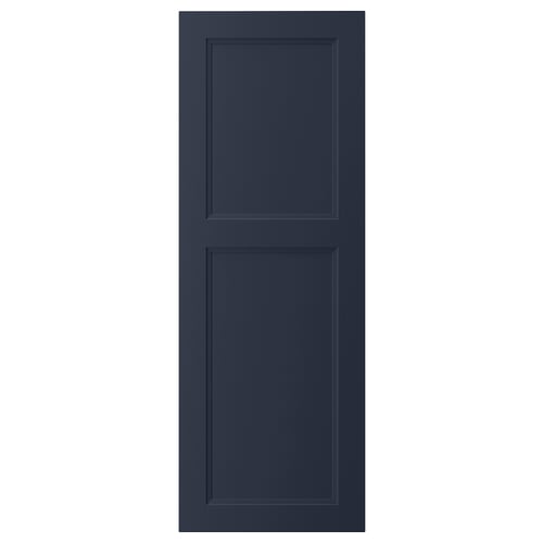 AXSTAD blue kitchen cabinet door with inset panel, sleek design, resistant material.