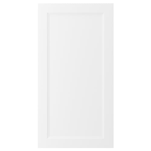 AXSTAD: white kitchen cabinet door, matt finish, fiberboard, rectangular, modern/traditional design.
