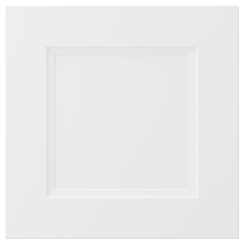 AXSTAD white kitchen door, plastic foil, square shape, inset panel design.