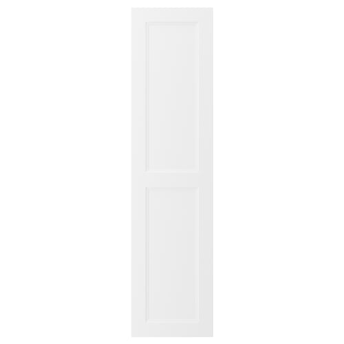 AXSTAD: white kitchen door, matt finish, soft lines, plastic foil, rectangular shape, modern-traditional design