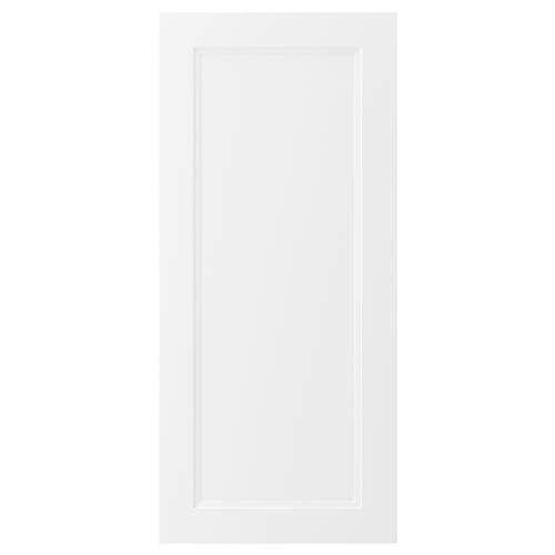 AXSTAD white kitchen door, modern/traditional, inset panel, matt finish, fiberboard core, melamine & plastic foil, 25-year guarantee.