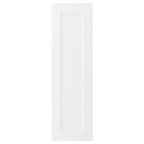 AXSTAD white kitchen door, modern/traditional style, soft lines, square shape, matte white surface.