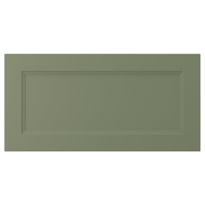 AXSTAD green cabinet door. Simple rectangular design, matte finish.