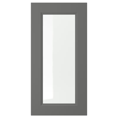 AXSTAD Glass door, dark gray, 15x30 "