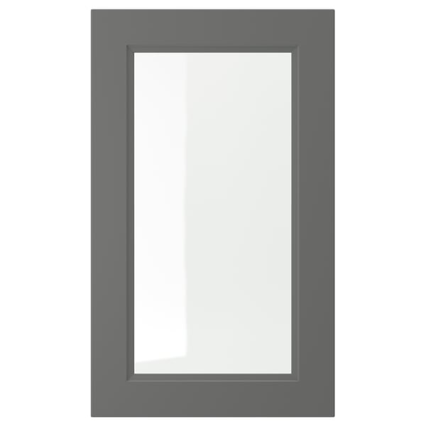 AXSTAD Glass door, dark gray, 18x30 "