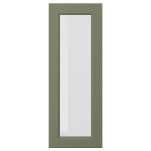 AXSTAD: green glass door, grey matte & rectangle glass inset