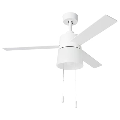 BACKLAG Ceiling fan with light, white