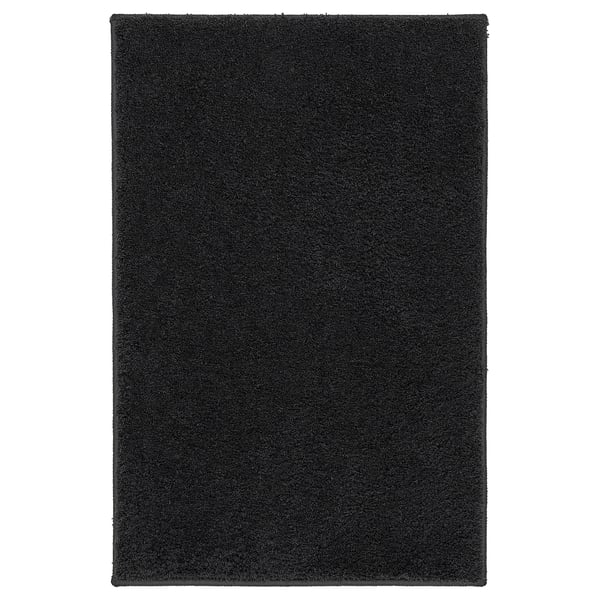 BACKMÅRA Bath mat, black, 16x24 "