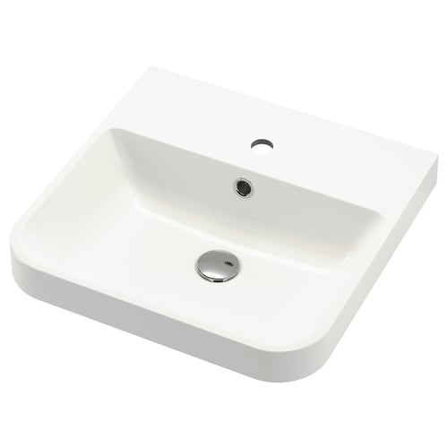 BACKSJÖN Semi-recessed sink - white 20x19 5/8 "