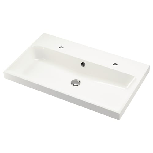 BACKSJÖN Sink - white 36 1/8x21 "