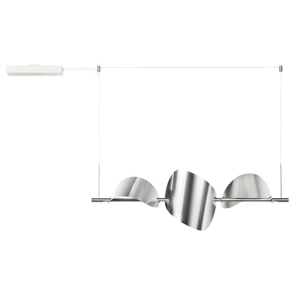 BACKSTÖRN LED pendant lamp, dimmable/matte aluminum, 42 ½ "