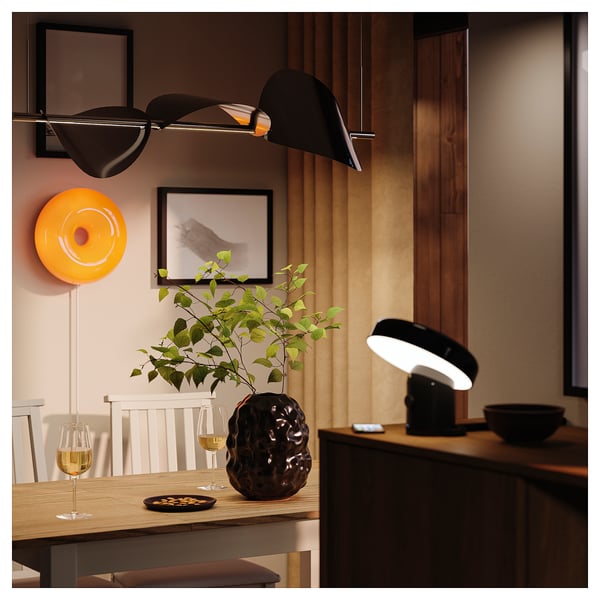 BACKSTÖRN LED pendant lamp, dimmable/matte aluminum, 42 ½ "