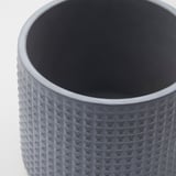 BÄCKDRÅG Plant pot, dotted surface/white gray, 3 ½ "