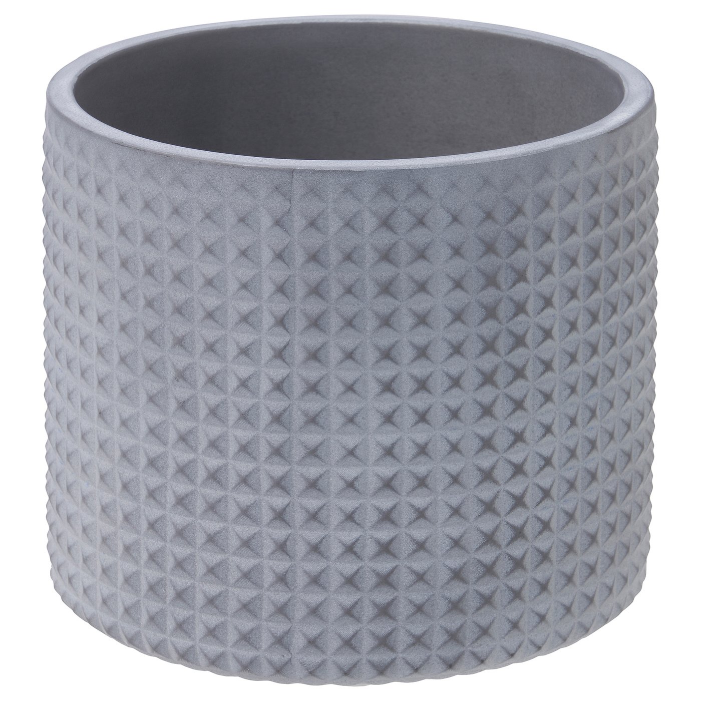 Plant Pot, Dotted Surface/White Gray