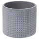 BÄCKDRÅG Plant pot, dotted surface/white gray, 3 ½ "