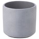 BÄCKDRÅG Plant pot, dotted surface/white gray, 6 "