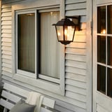 BÄCKFRÄNE Wall lamp, hardwire installation, outdoor black