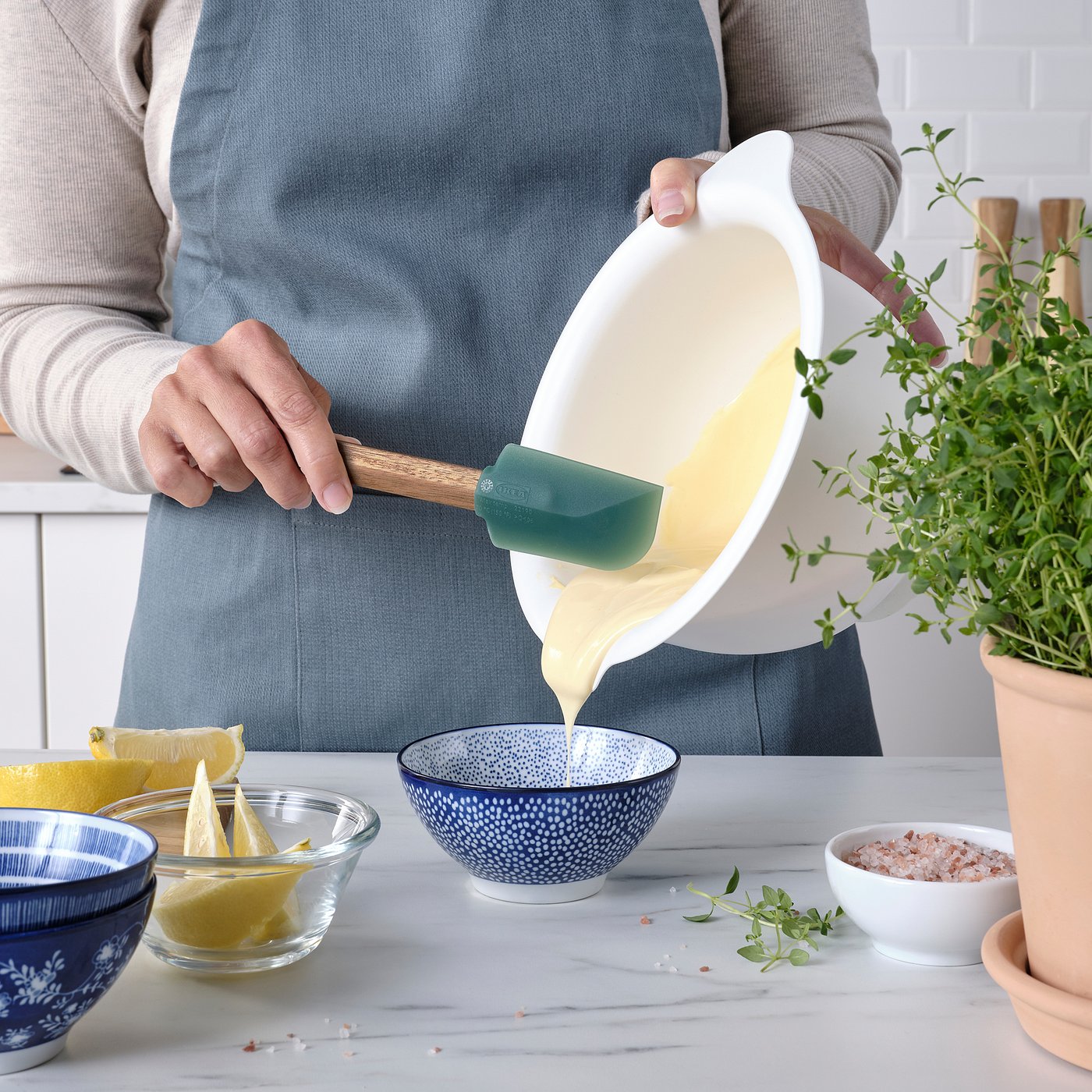 BÄCKRÖDING spatula, set of 2, wood/dark gray-green - IKEA