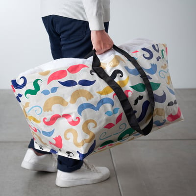 Bicycle Pannier Upcycled Ikea Tote Bag