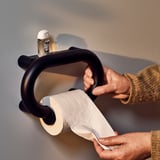 BÄSINGEN Toilet roll holder, anthracite, 10x7 "