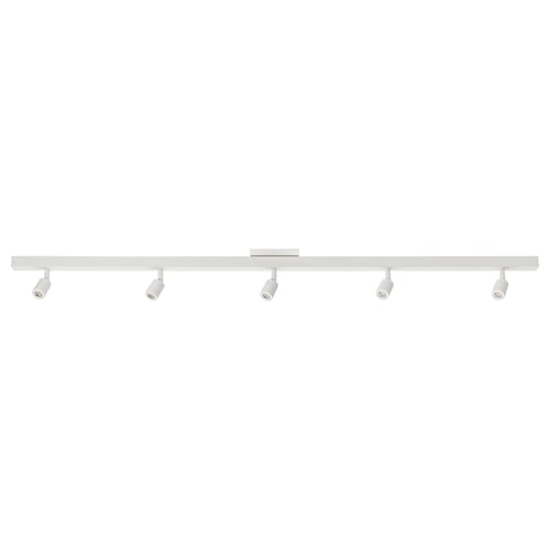 BÄVE LED ceiling track, 5 spots, white
