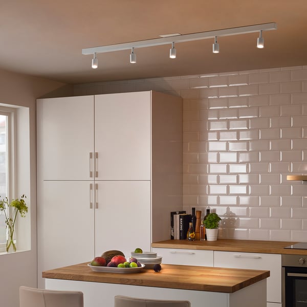 violist Immigratie Vlot BÄVE LED ceiling track, 5 spots, white - IKEA