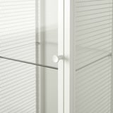 BAGGEBO Glass-door cabinet, metal/white, 13 3/8x11 3/4x45 5/8 "