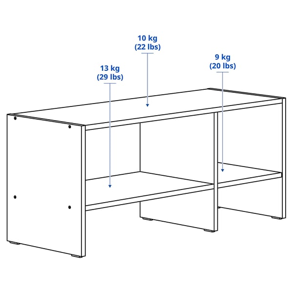 BAGGEBO TV storage combination, white, 68 1/2x13 3/4x63 "
