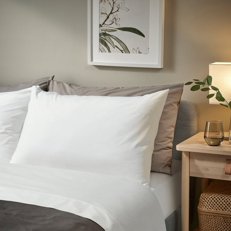 BALSAMPOPPEL sheet set, white, Queen - IKEA