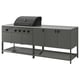 Option: BÅTSKÄR Outdoor kitchen w gas grill, dark gray, 94 1/2x23 5/8 "