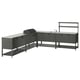 BÅTSKÄR Outdoor ktchn w chrcl bbq+sink unit, dark gray, 118 1/8x118 1/8 "