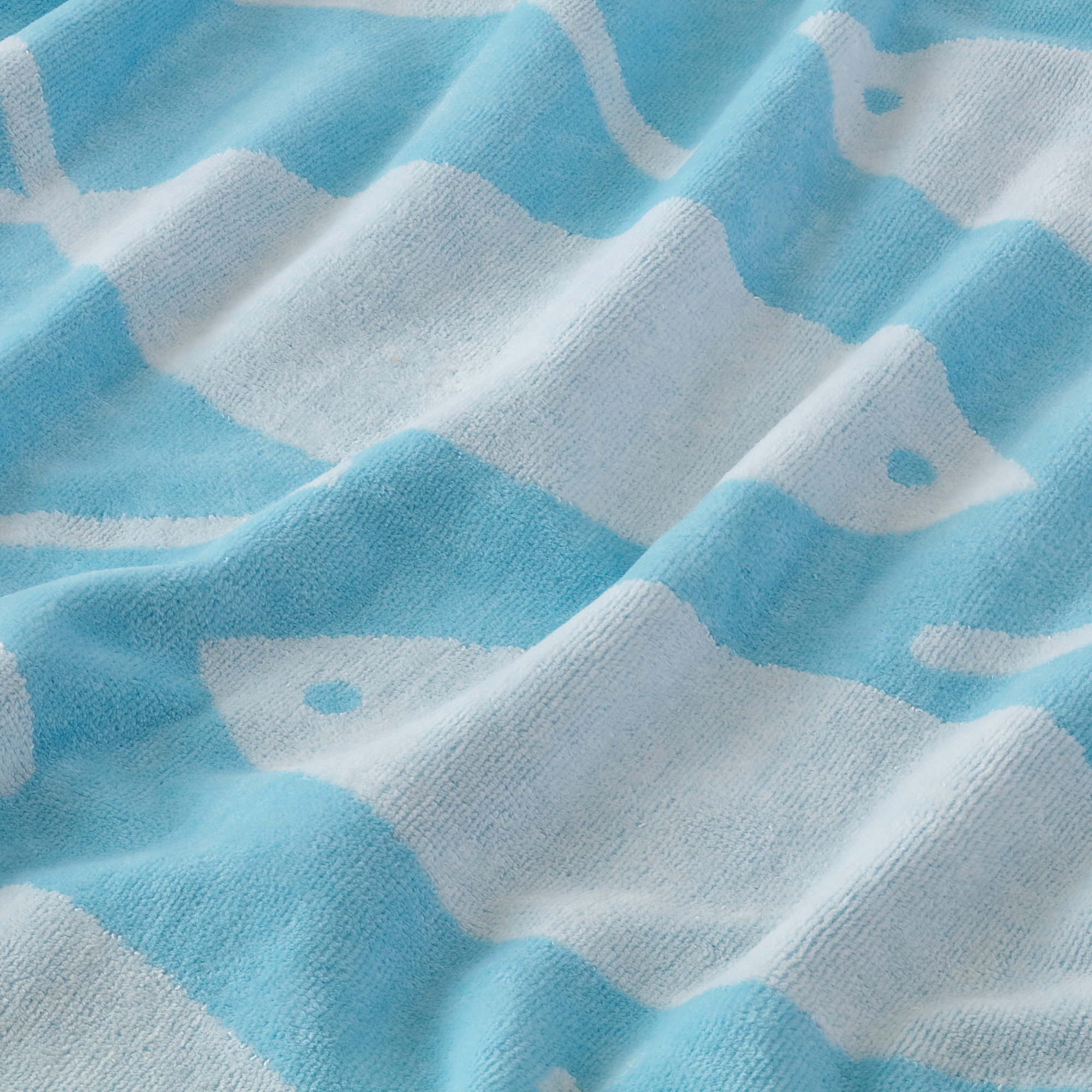 BEDYRA Beach towel, fish blue, 40x71" IKEA