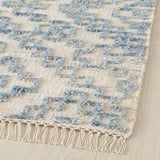 BEFODRAN Rug, high pile, light blue/handmade, 5 ' 3 "x7 ' 7 "