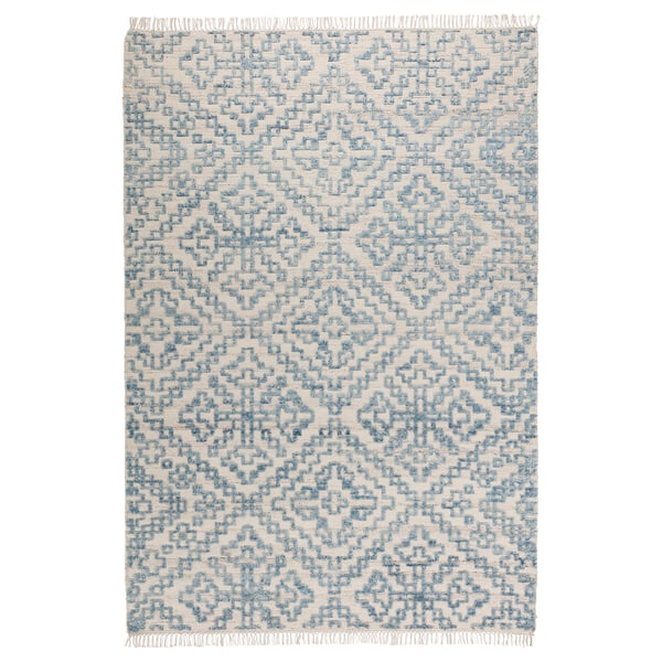 BEFODRAN Rug, high pile, light blue/handmade, 5 ' 3 "x7 ' 7 "