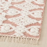 BEFODRAN Rug, high pile, red-pink/handmade, 5 ' 3 "x7 ' 7 "
