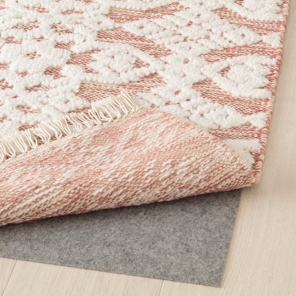 BEFODRAN Rug, high pile, red-pink/handmade, 5 ' 3 "x7 ' 7 "