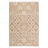 BEFODRAN Rug, high pile, yellow/handmade, 5 ' 3 "x7 ' 7 "