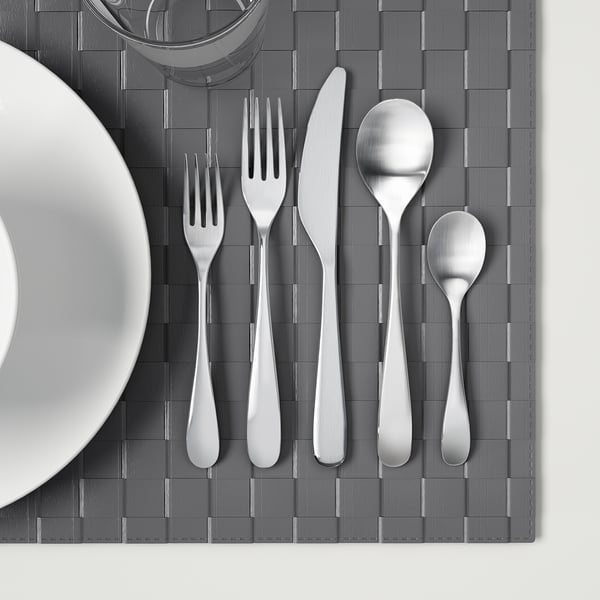 BEHAGFULL 20-piece flatware set, stainless steel