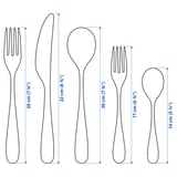 BEHAGFULL 20-piece flatware set, stainless steel