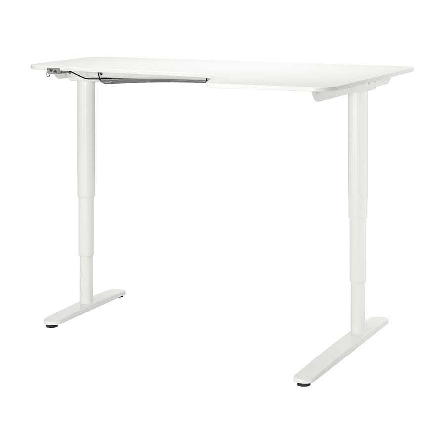 BEKANT corner desk right sit/stand, white, 63x431/4" IKEA