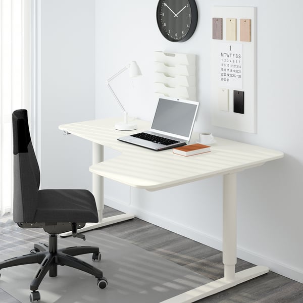 BEKANT Corner desk right sit/stand, white, 63x43 1/4" IKEA