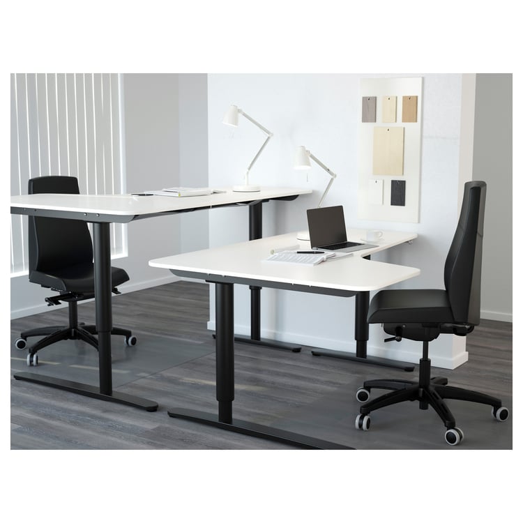 BEKANT Corner table top left, white, 63x43 1/4" IKEA