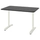 BEKANT Desk, black stained ash veneer/white, 47 1/4x31 1/2 "
