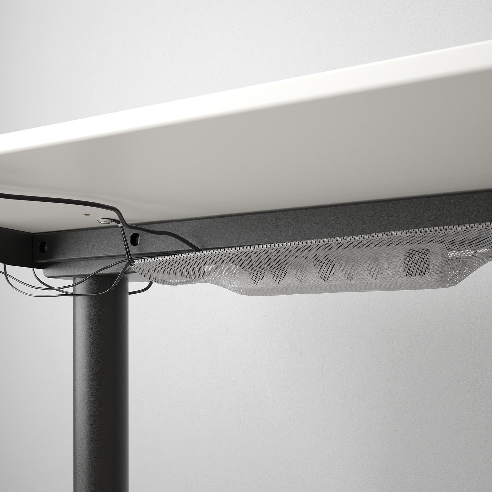 BEKANT Desk sit/stand, white, black, 63x31 1/2" IKEA