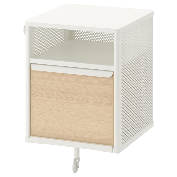 BEKANT Storage unit, mesh/white, 16 1/8x24 "