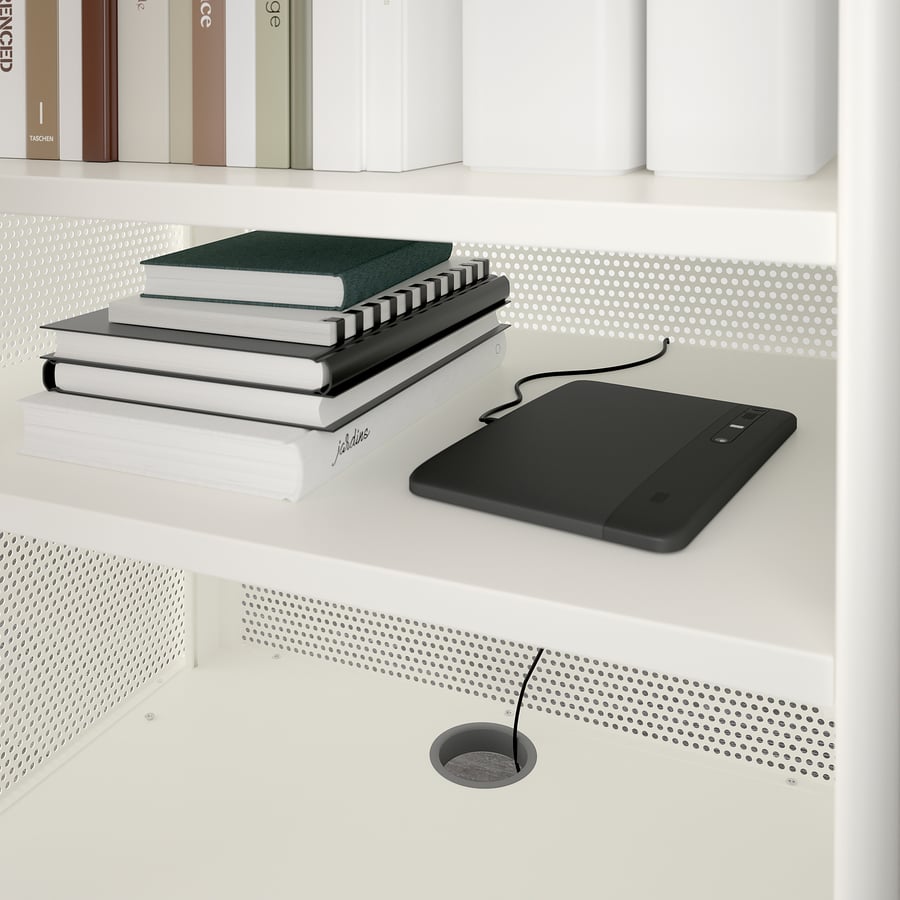 BEKANT storage unit on casters, mesh white, 24x393/4" IKEA