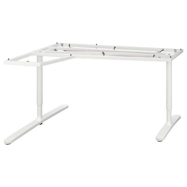 BEKANT Underframe for corner table top, white, 63x43 1/4" IKEA